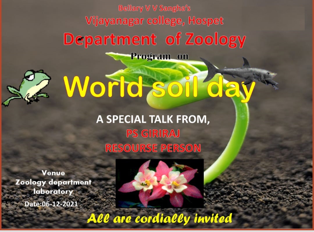 World Soil Day Celebration Conducted by Department of Zoology on 6th December 2021